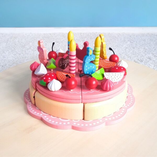 Drvena rođendanska torta – set za rezanje