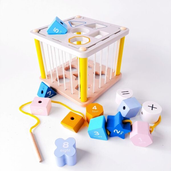 Drvena didaktička kocka – sorter