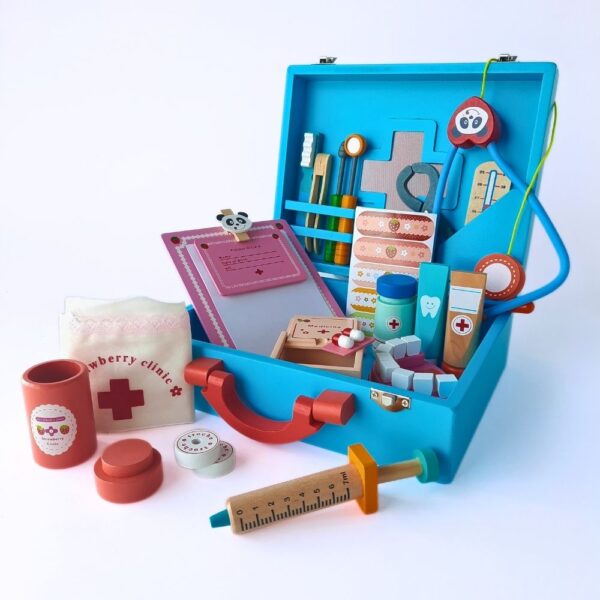 Drveni doktorski set – drveni kovčeg