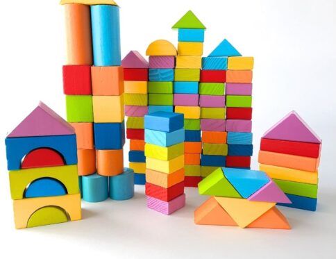 Drvene kocke – Wooden Blocks Bucket