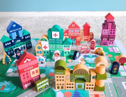 Drvene kocke – City Blocks Bucket