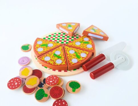 Drvena pizza – set za rezanje