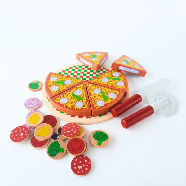 Drvena pizza – set za rezanje