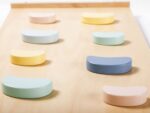 Wooden Montessori swing PRO 5in1 set with board 2in1 pastel