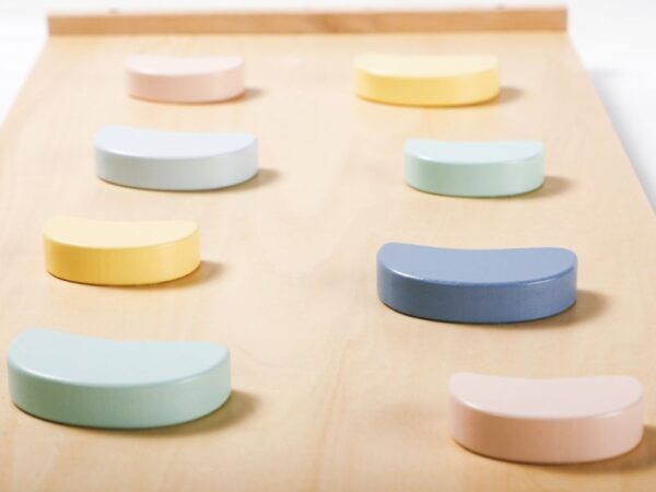 Wooden Montessori swing PRO 5in1 set with board 2in1 pastel