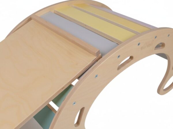 Wooden Montessori swing PRO 5in1 set with board 2in1 pastel
