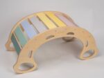 Wooden Montessori swing PRO 5in1 set with board 2in1 pastel