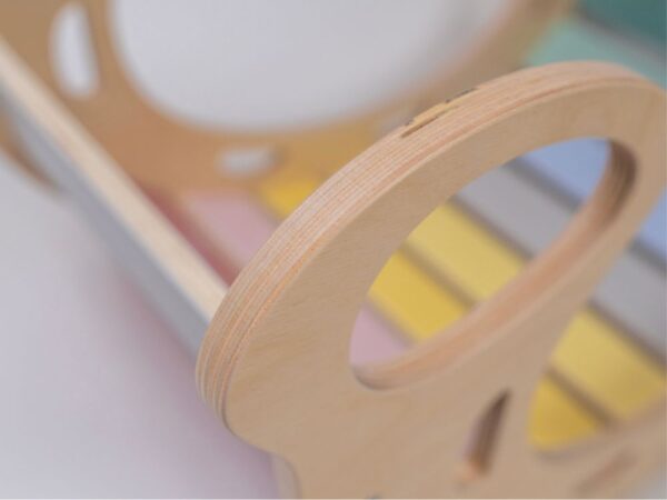 Wooden Montessori swing PRO 5in1 set with board 2in1 pastel