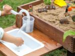 Children's outdoor sandpit - high