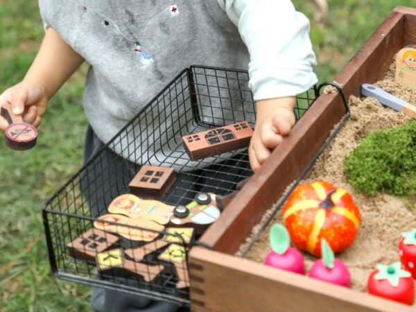Children's outdoor sandpit - high