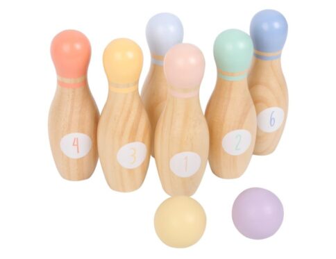 Wooden skittles for children