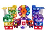 Magnetic building set EliFix fresh - ball track 222 pcs + luminous balls