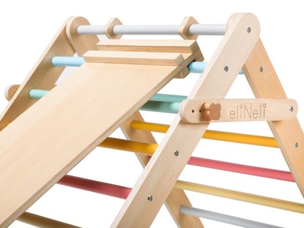 Growing montessori Pikler triangle with board 2in1 - set fresh