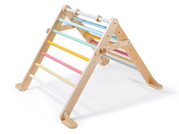 Growing montessori Pikler triangle with board 2in1 - set fresh