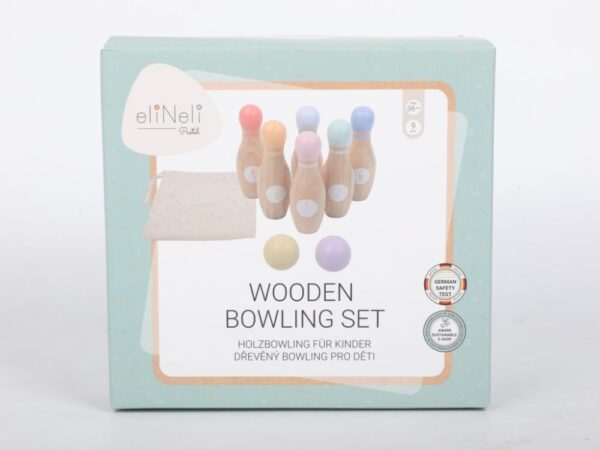 Wooden skittles for children