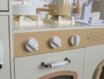 Baby wooden kitchen with sounds - cream with flowers