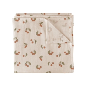 Main Sauvage velika muslin pelena 110 × 110 cm – Cherry