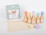 Wooden skittles for children