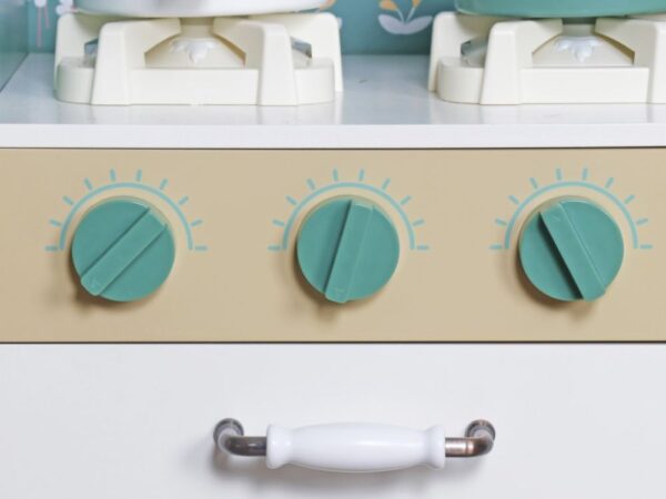 Children's wooden kitchen with sounds - vintage style