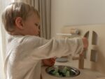 Children's wooden kitchen with window