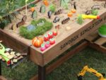 Children's outdoor sandpit - high
