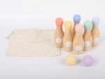 Wooden skittles for children