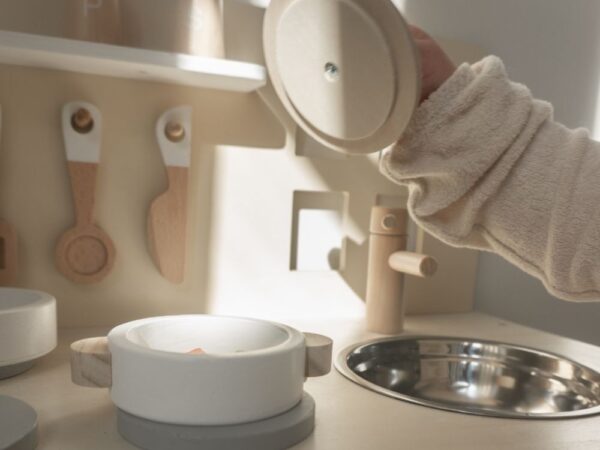 Children's wooden kitchen with window