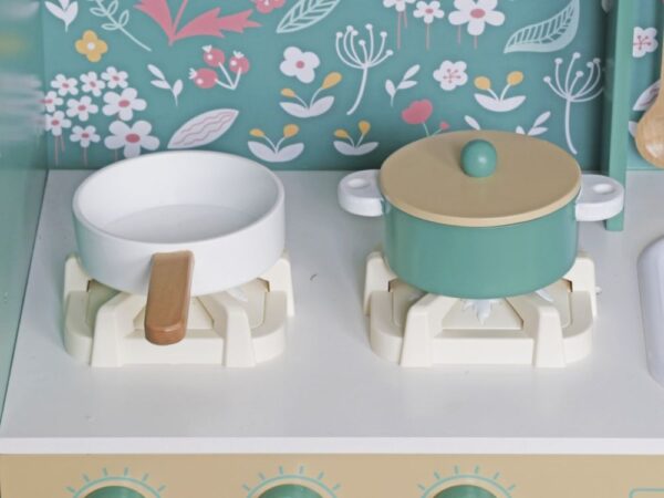 Children's wooden kitchen with sounds - vintage style