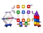 Magnetic building set EliFix fresh - ball track 222 pcs + luminous balls