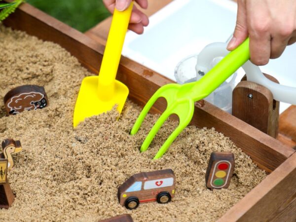 Children's outdoor sandpit - high