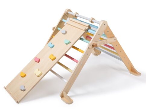 Growing montessori Pikler triangle with board 2in1 - set fresh