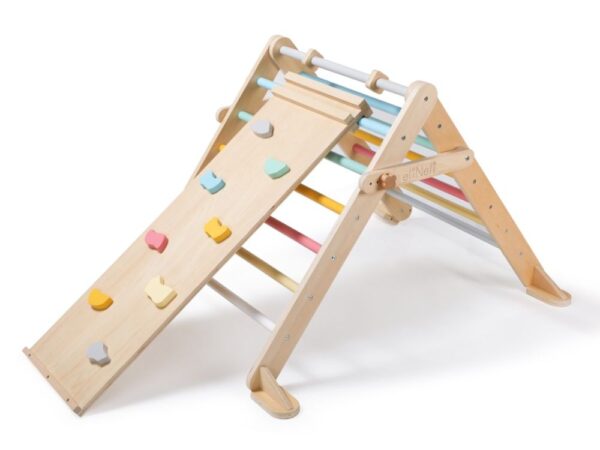 Growing montessori Pikler triangle with board 2in1 - set fresh