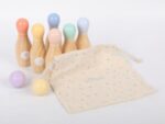 Wooden skittles for children