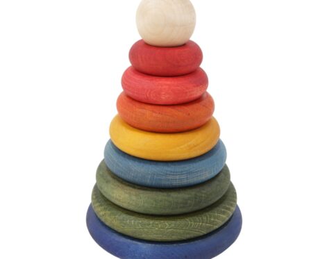 Wooden Story okrugli Montessori toranj – Rainbow
